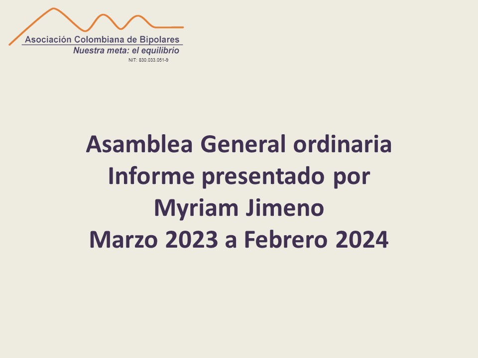 Informe Asamblea ordinaria 2023-2024. Pág. 1