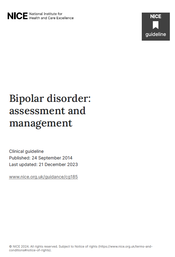Bipolar disorder: assessment and management / Trastorno bipolar: evaluación y tratamiento