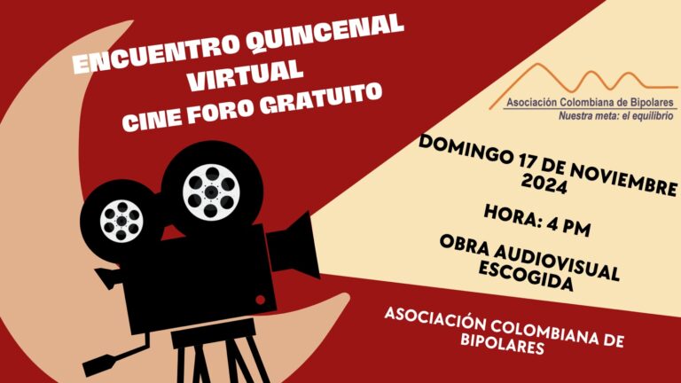 Encuentro quincenal virtual, cine foro gratuito, domingo 3 de noviembre, 2024 a las 4:00 PM.