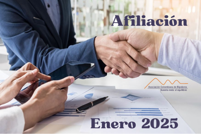 portada de afiliación a la asociación colombiana de bipolares enero 2025