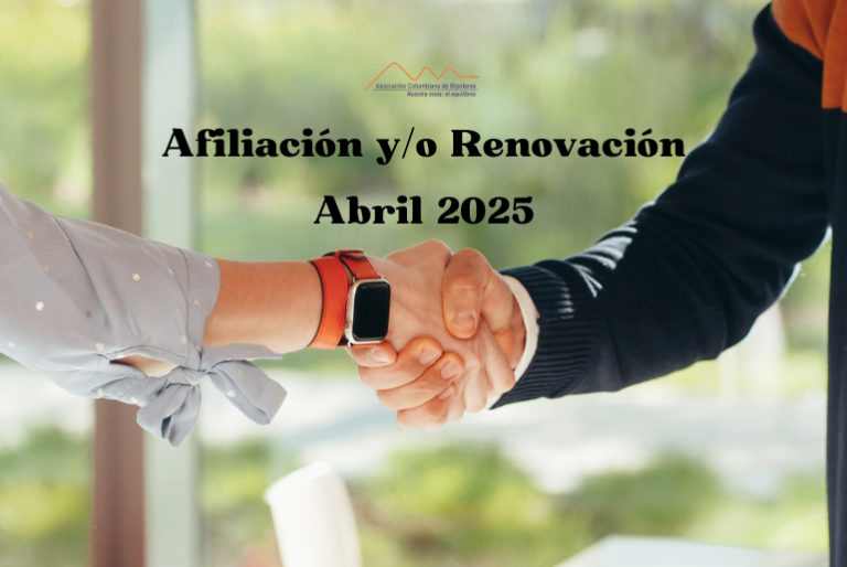Afiliación o renovación del mes de Abril, 2025.