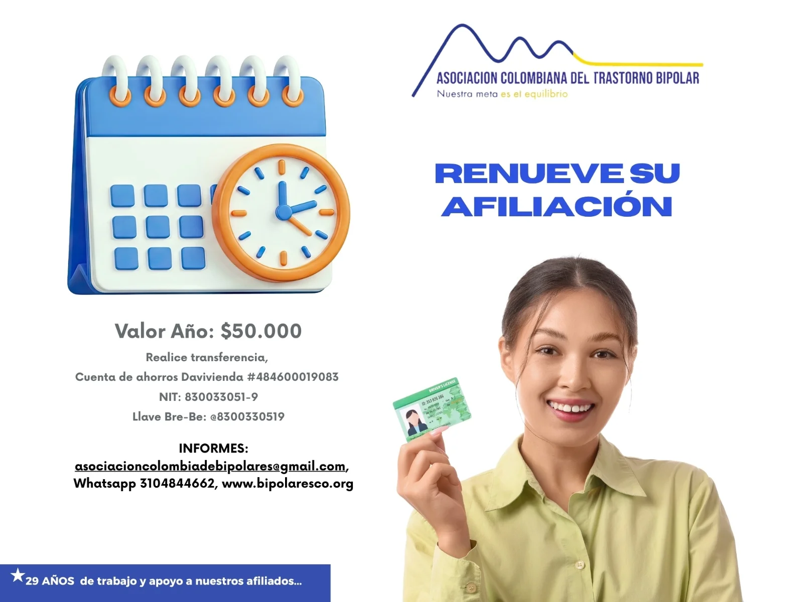 renueva tu afiliación a la asociación colombiana del trastorno bipolar