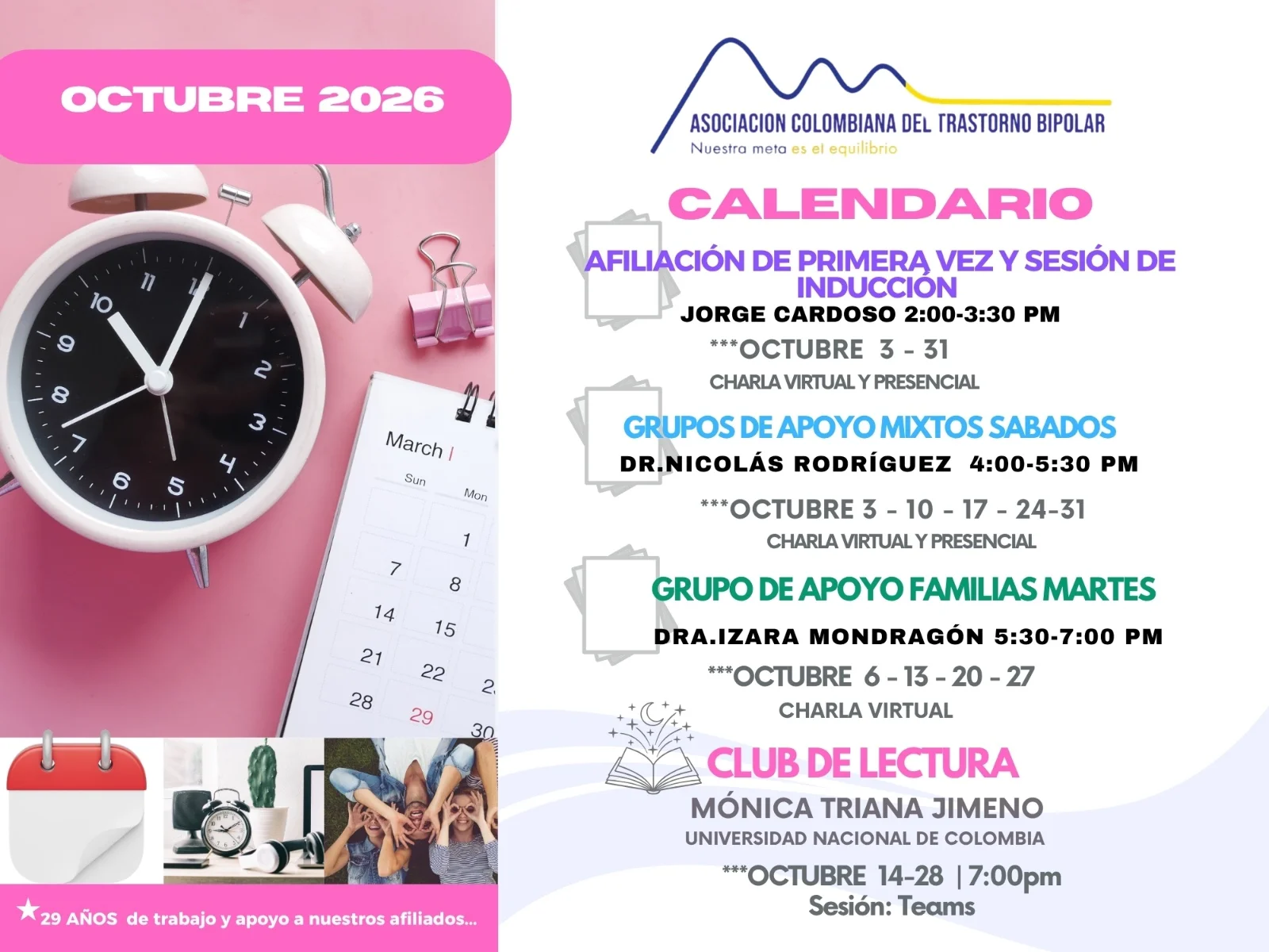 calendario octubre 2026